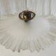 Pleated glass lampshade - mid 20th century