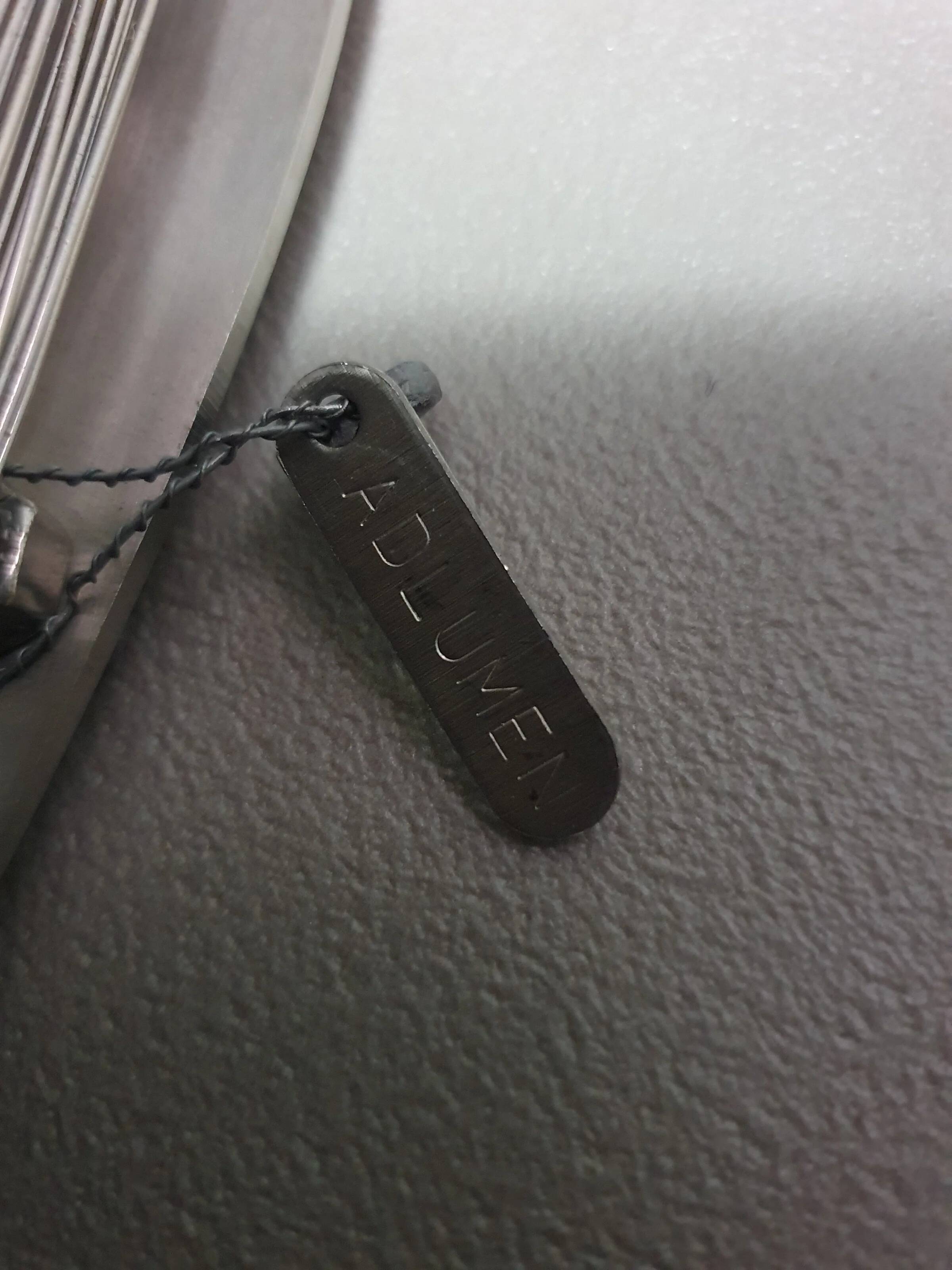 Very rare Adlumen lamp / pendant, inox wired