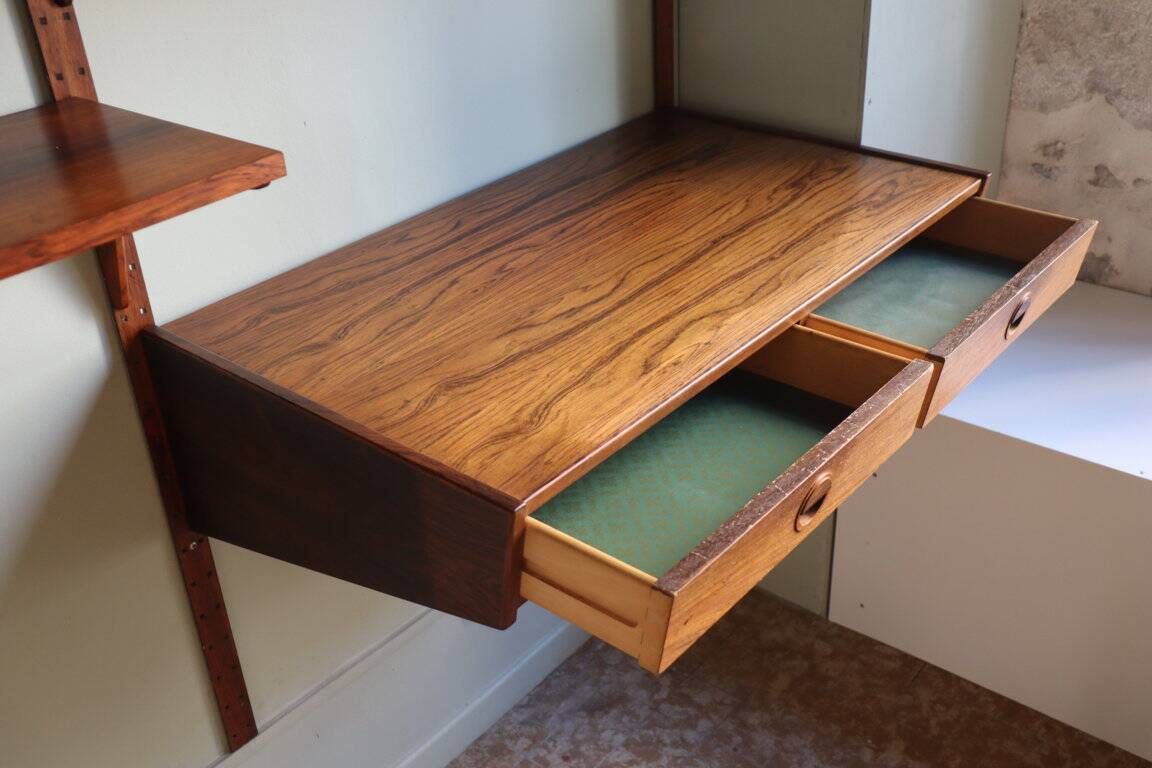 Modular rosewood wall bookcase by Thygesen and Sorensen for Hg Furniture, 1960