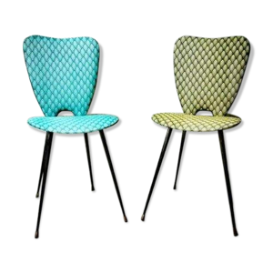 Paire de chaises des - 1950