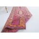 1970s Turkish Hand-Knotted Wool Cotton Pink Runner 87x294