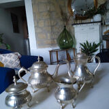 Silver metal coffee set