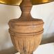 Classic neo-classic wooden baluster lamp in washed XL wood