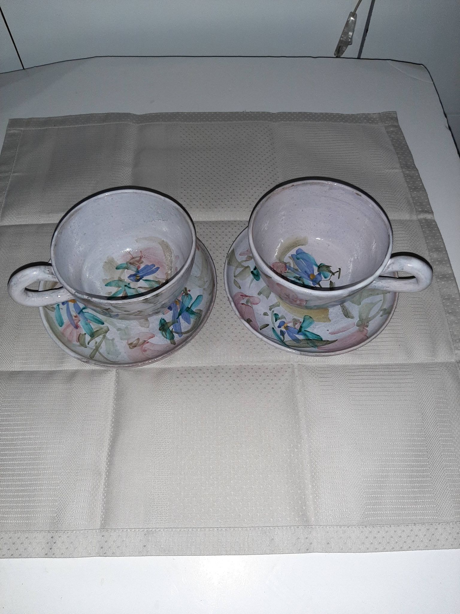 Breakfast cups jjl Vallauris artistic ceramics