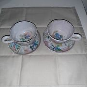 Breakfast cups jjl Vallauris artistic ceramics