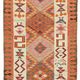 Turkish Handwoven Vintage Herki Kilim 110 cm x 318 cm