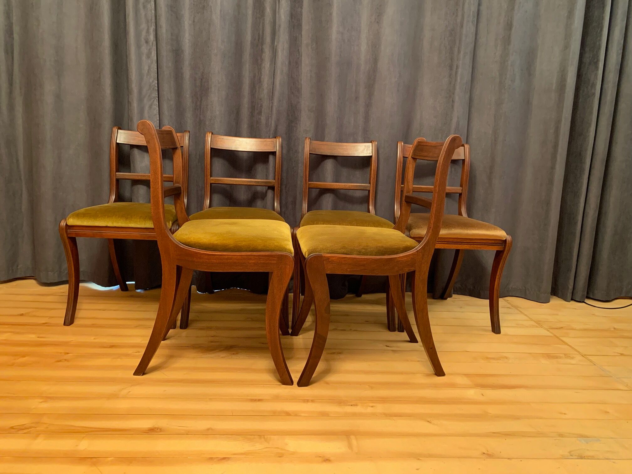 Ensemble de six chaises Regency Bevan Funnell Ltd Reprodux Angleterre années 1970