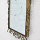 Rectangular mirror from the 50s-60s on a brass frame.
