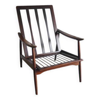 Scandinavian style armchair in solid wood - 1960s