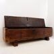Spanish carved oak bank chest - 18th century