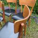Series of 4 vintage chairs from the 50s and 60s