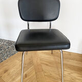 Black leatherette chair