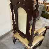 Fauteuil trône style gothique renaissance