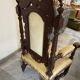 Fauteuil trône style gothique renaissance