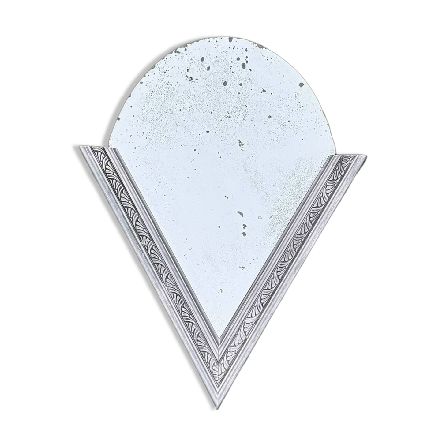 Miroir mural Art Déco demi-lune