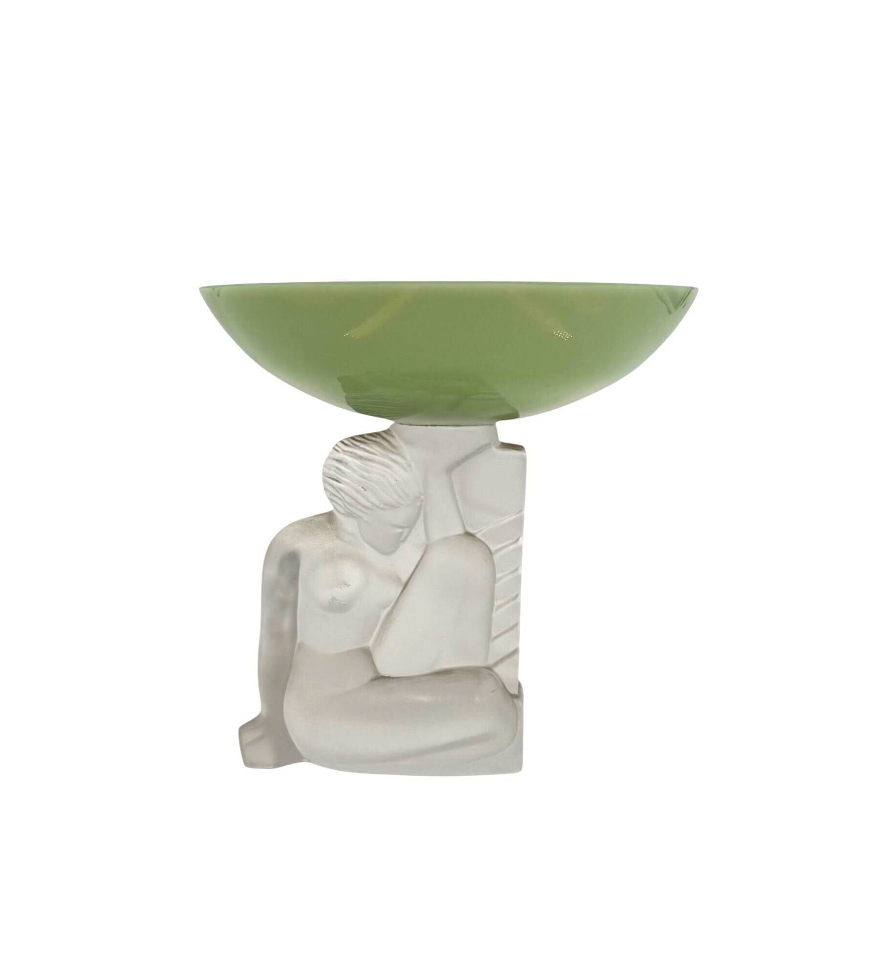Art Deco crystal bowl, Cristal Sèvres France ca. 1930s
