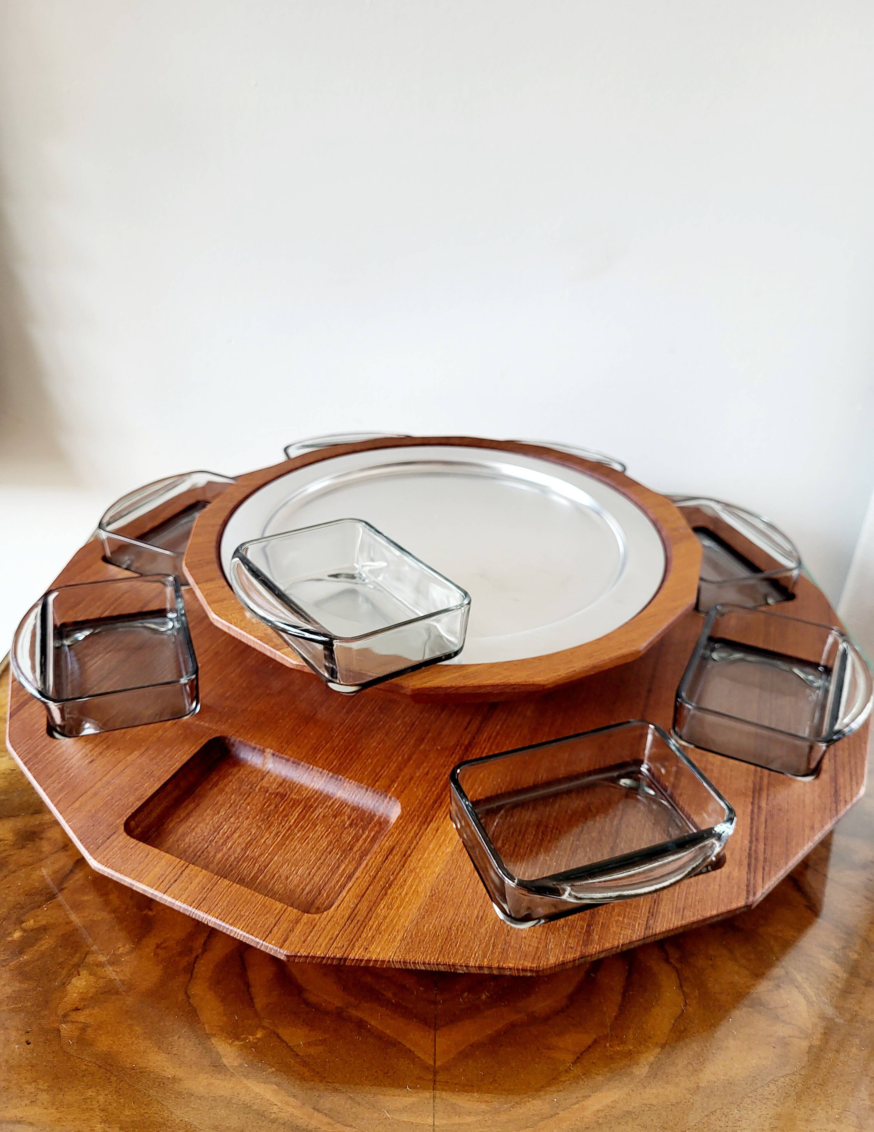 Plateau tournant Lazy Susan, design scandinave des années 60