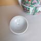 Canton porcelain tea service with 6 cups and teapot.