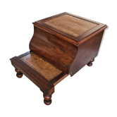 Leather sofa tip and mahogany veneer
