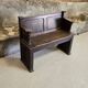 Small 19th century church chest bench in solid oak
