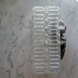 Pressed glass wall light
