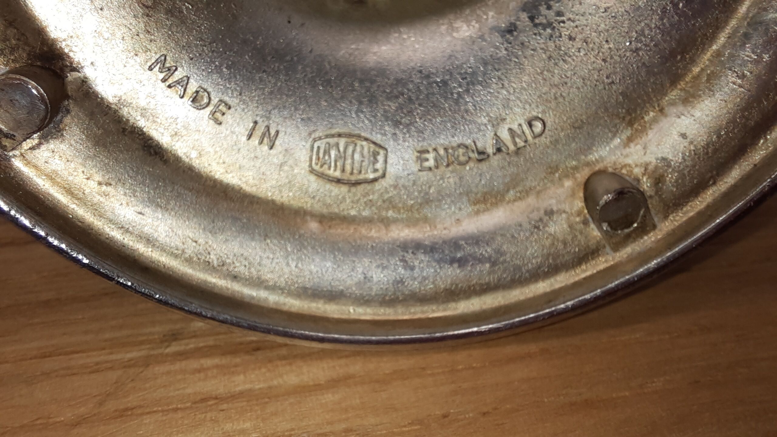 Silver metal table candle holder