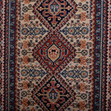 Fringe rug in Persian wool 156x68cm