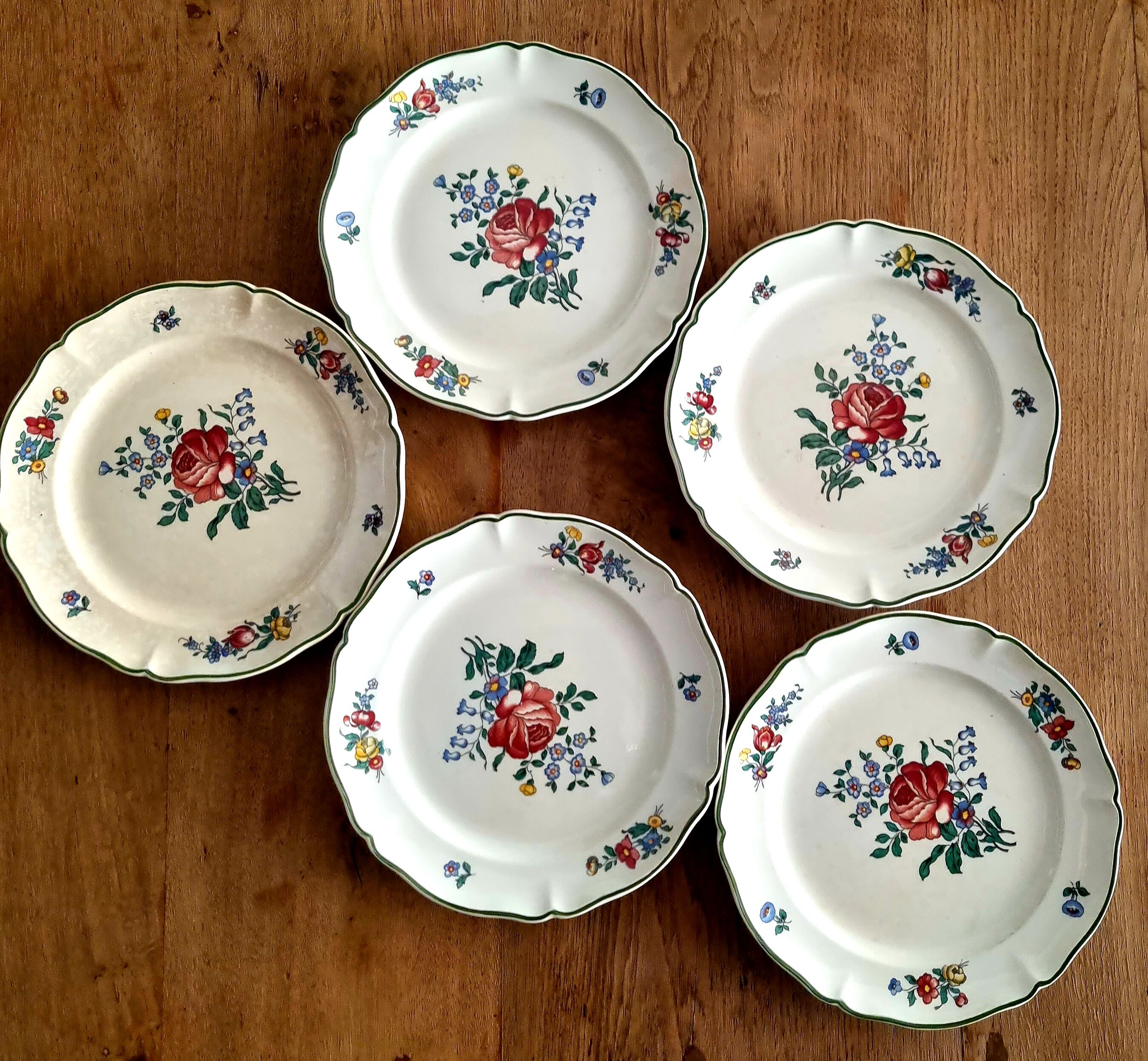 Set de 5 assiettes à dessert Villeroy et Boch 1562