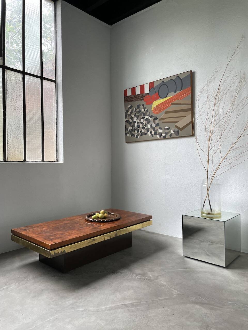 Toile travaux chantier abstraite