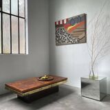 Abstract construction site work canvas