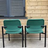 Pair of vintage Martin Stoll Champenay office chairs