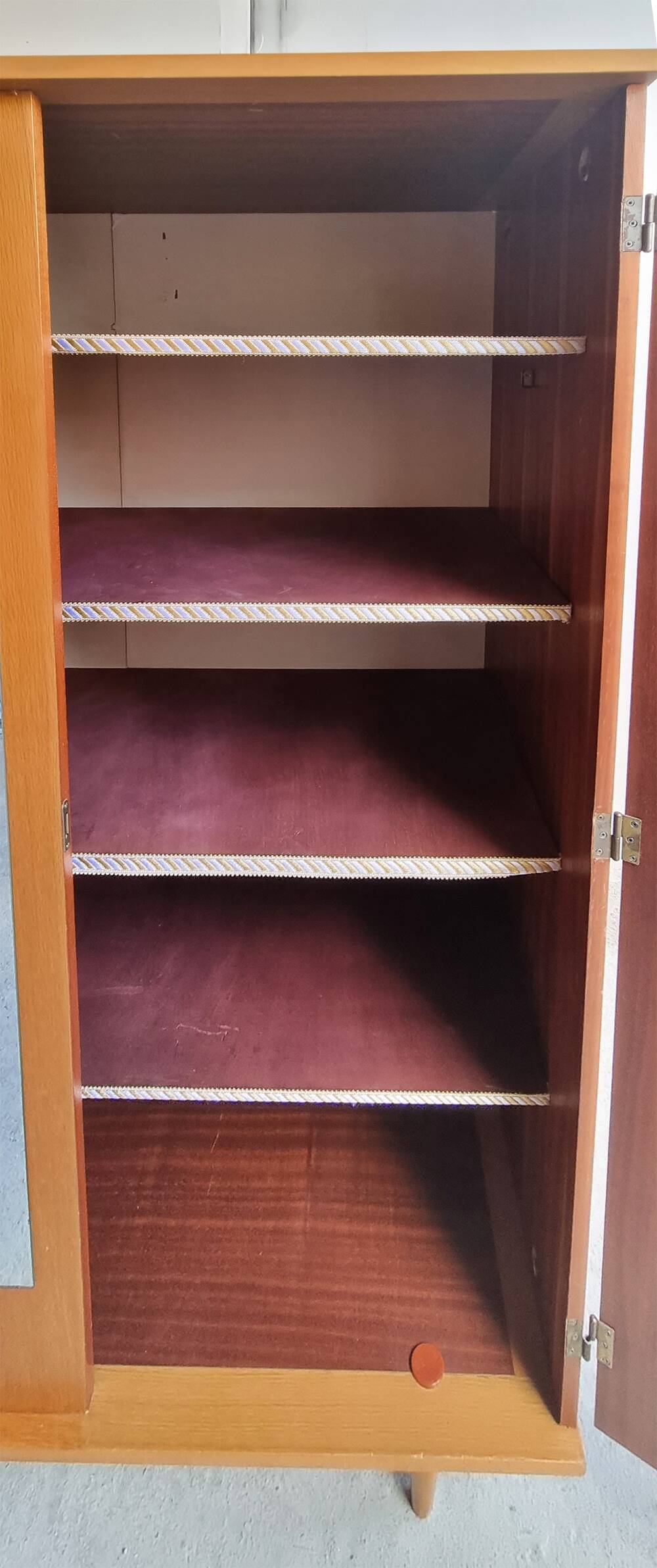 Wooden cabinet, wardrobe, shelves, vintage, 60s