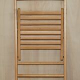Set of 4 folding steamer chairs in oak from around 1940.