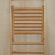 Set of 4 folding steamer chairs in oak from around 1940.