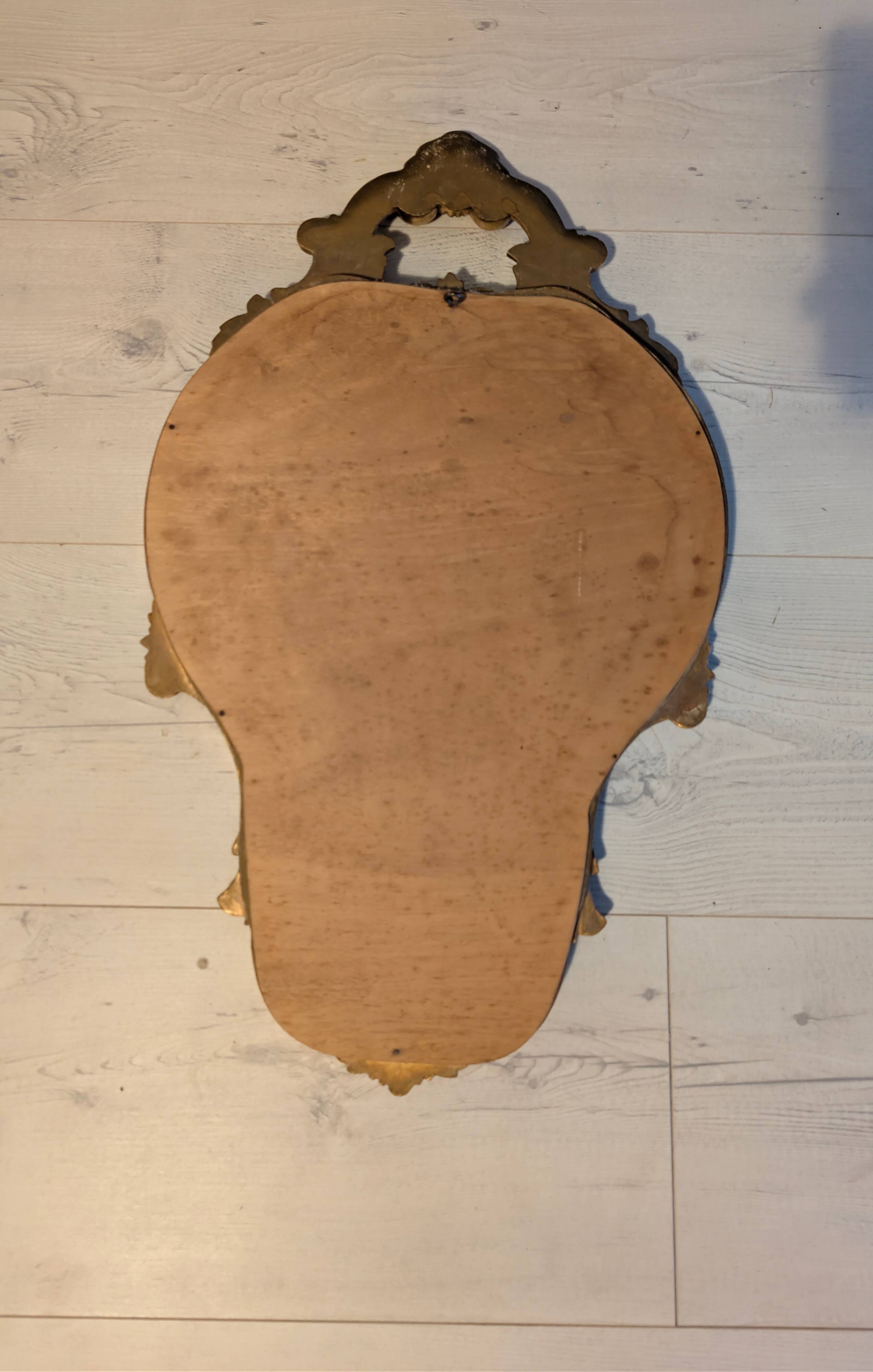 Antique gold baroque mirror 60 x 48cm