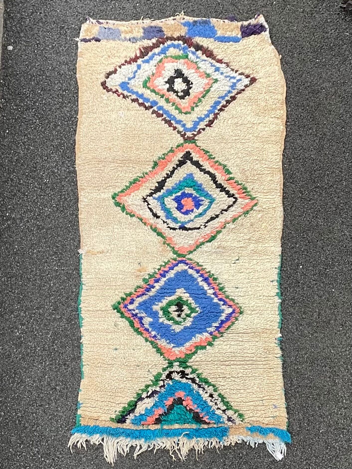 Berber carpet Azilal 85x175 cm