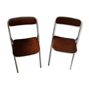 Lots de deux chaises pliables vintage