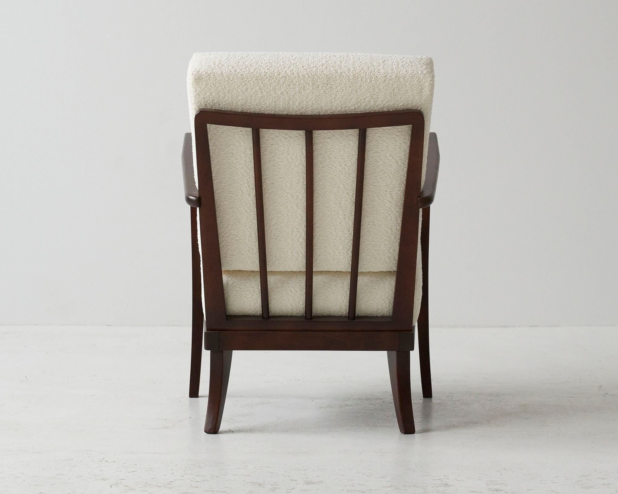 Set of ton boucle armchairs 60's