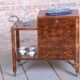 Trolley Art Déco en noyer, tchèque, années 1920