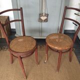 2 chaises cannées Josef Hoffmann