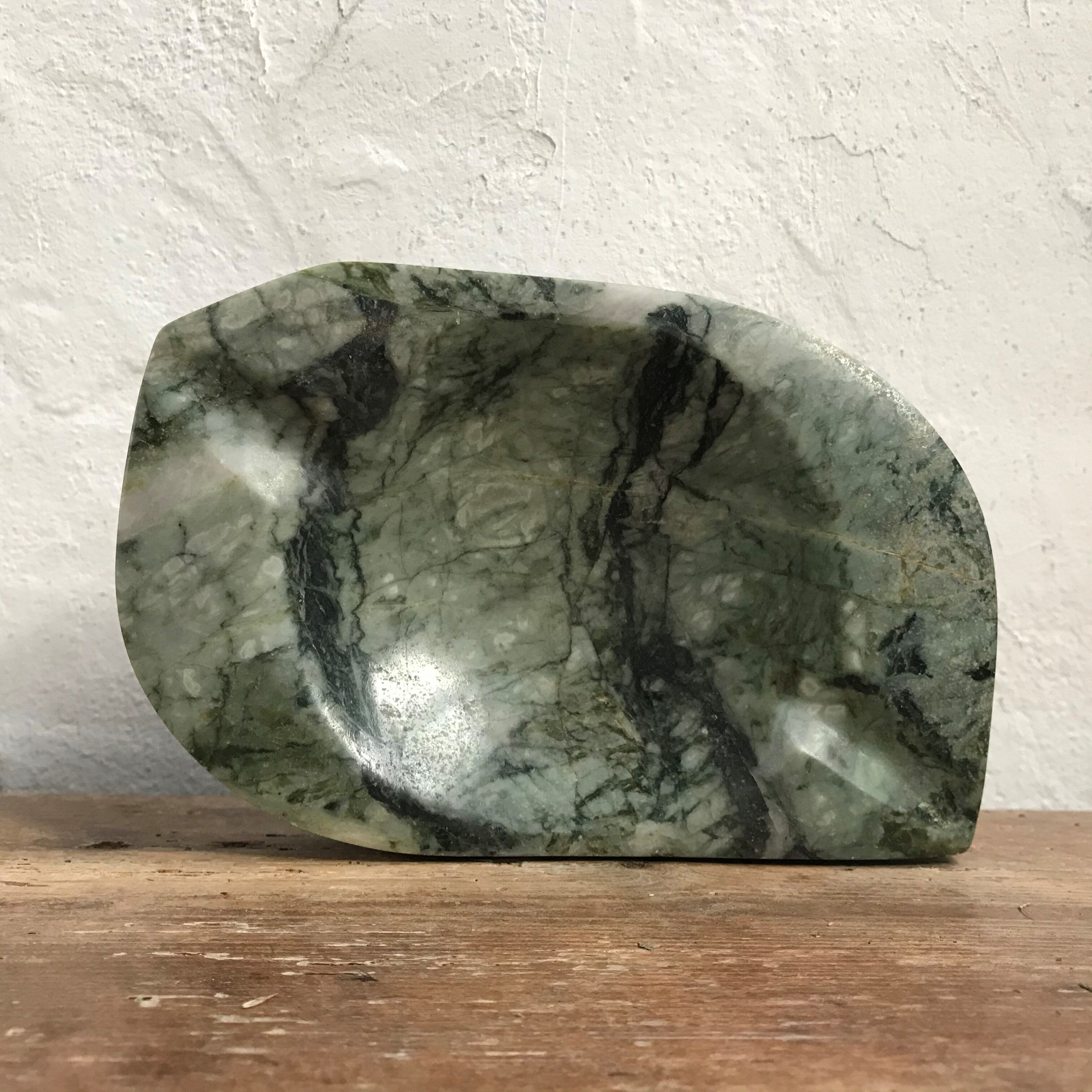 Green marble ashtray