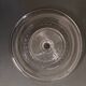 Molded glass footed pie dish