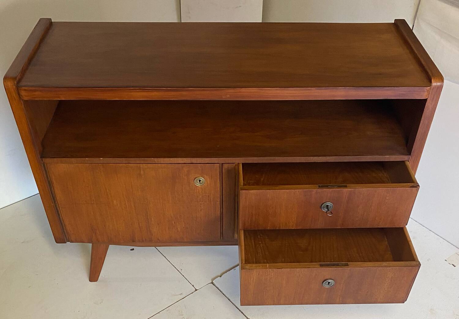 Vintage sideboard with compass feet