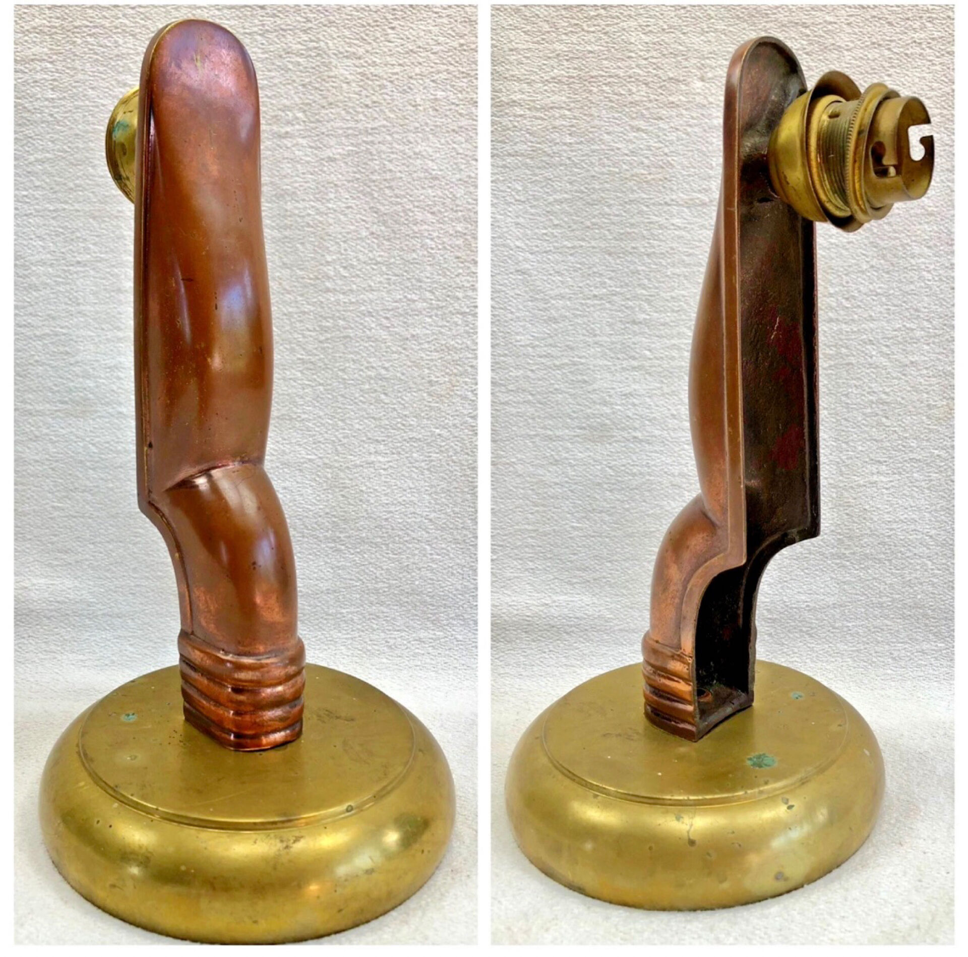 Vintage Streamline Ship bronze Art Deco wall light Ezan