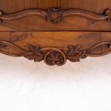 Walnut display case, France, around 1900.