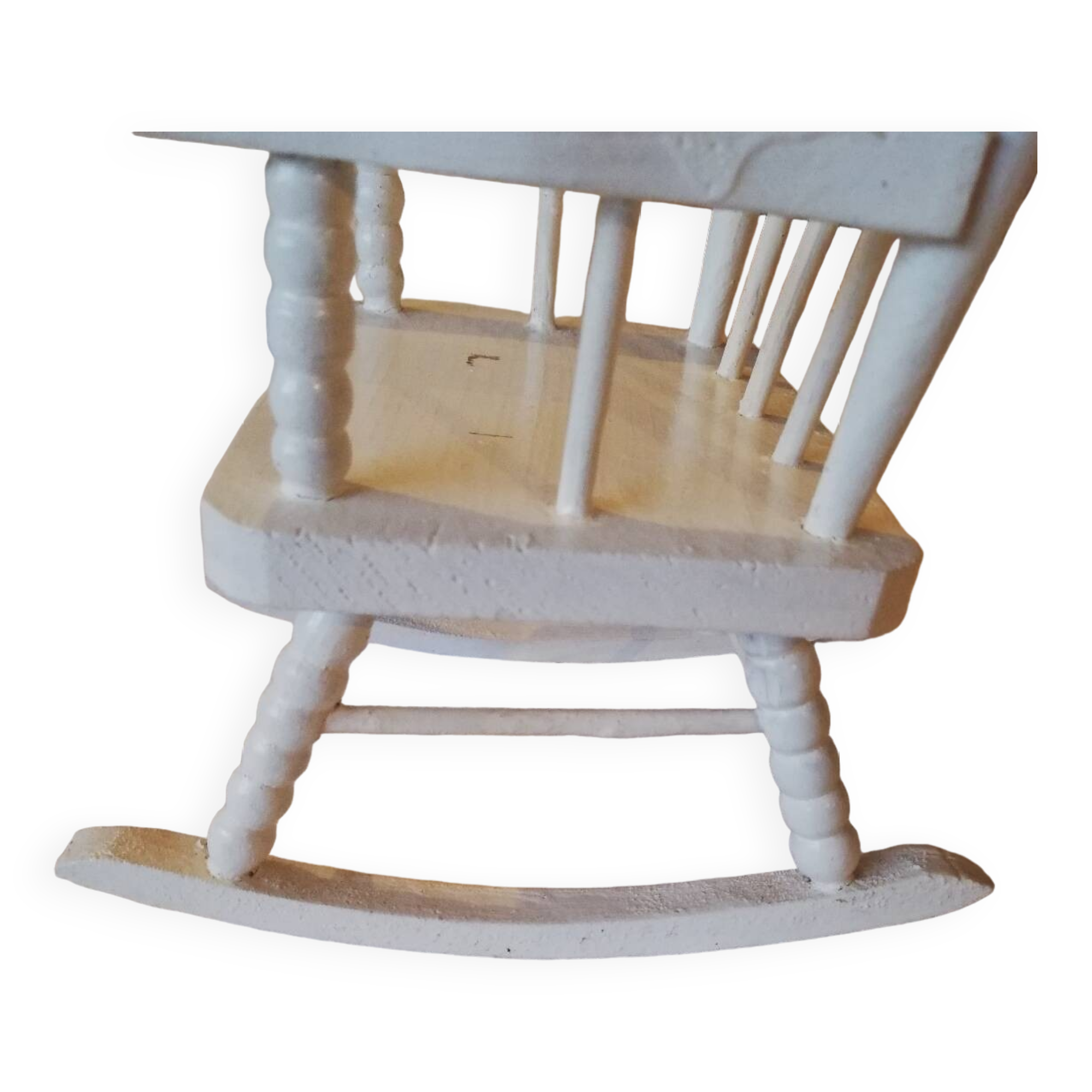 Vintage wooden rocking chair for dolls