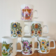 6 cups service, vintage mugs from the 70s, Staffordshire Kiln Craft