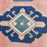 3x10 Pink & Blue Oushak Runner Rug 80x325Cm SK 22171