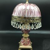 Vintage bedside with grapevines and chiseled crystal