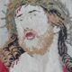 Framed tapestry portrait of Jesus Christ